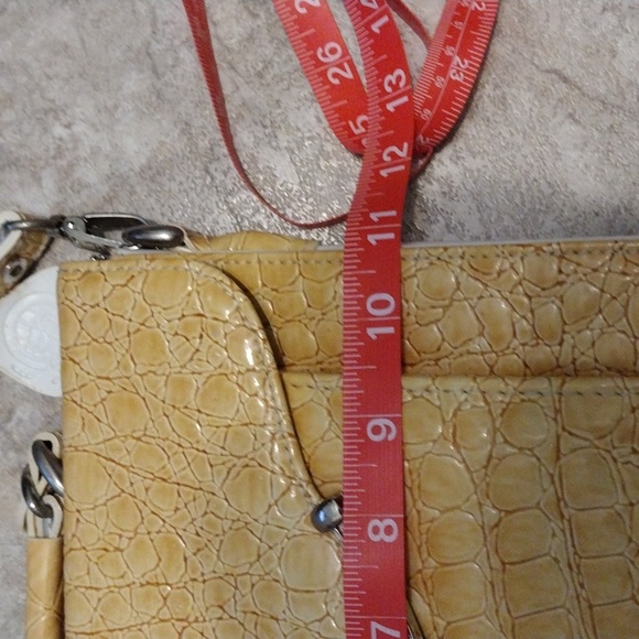 EUC CS Chenson Yellow Vintage Satchel Crossbody Bag - Picture 16 of 16